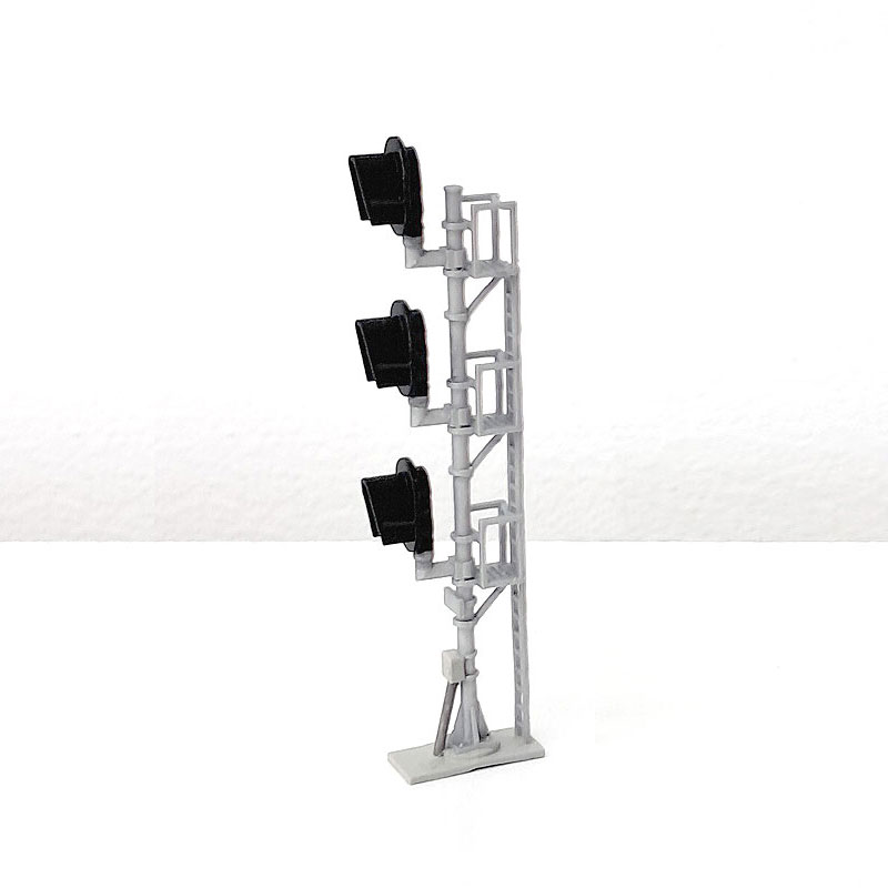 N Scale Free Standing Modern D-Type Snow Hood Mast Signal without LED's.